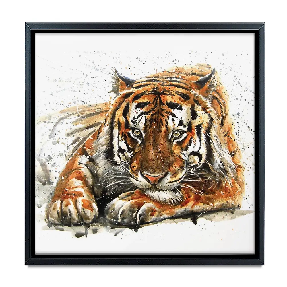 Tiger Paint Splash Square Canvas Print Tiger Paint Splash Square Canvas Print wall art product KOSTART / Shutterstock