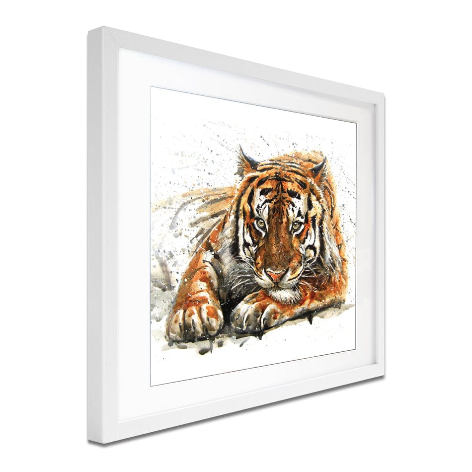 Tiger Paint Splash Square Framed Art Print wall art product KOSTART / Shutterstock