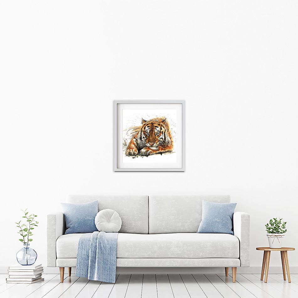 Tiger Paint Splash Square Framed Art Print wall art product KOSTART / Shutterstock