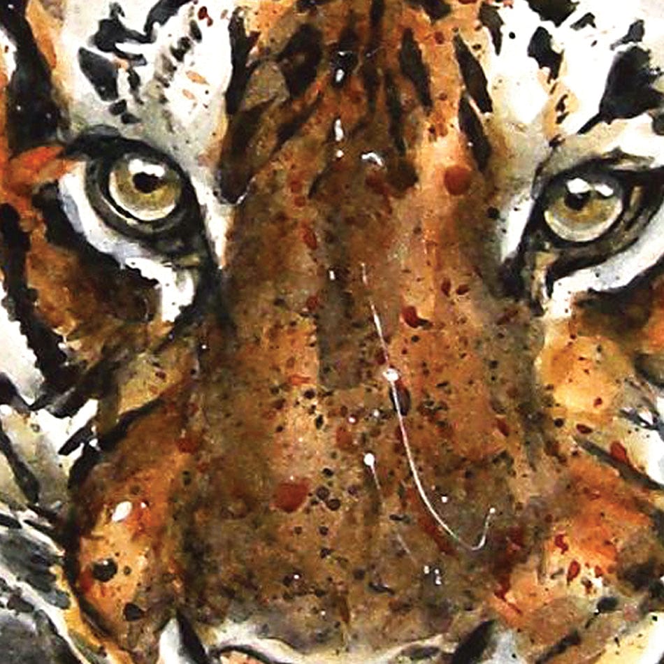 Tiger Paint Splash Square Framed Art Print wall art product KOSTART / Shutterstock