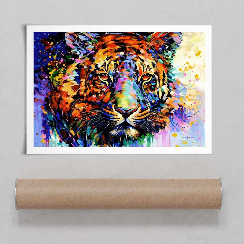 Tiger's Wild Wonder Art Print Tiger's Wild Wonder Art Print wall art product Leon Devenice