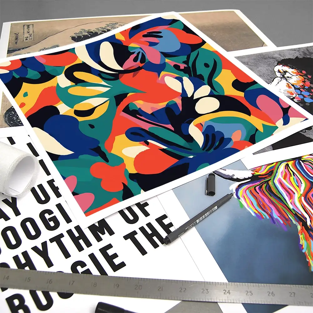 Tile 123 Square Art Print Tile 123 Square Art Print wall art product Treechild