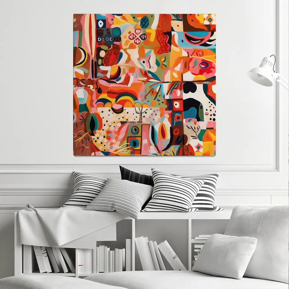 Tile 124 Square Canvas Print Tile 124 Square Canvas Print wall art product Treechild