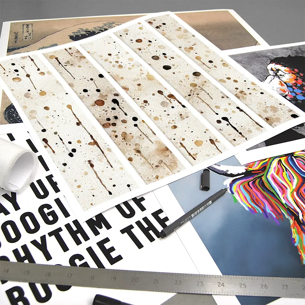 Tile Splatter Square Art Print Tile Splatter Square Art Print wall art product Treechild