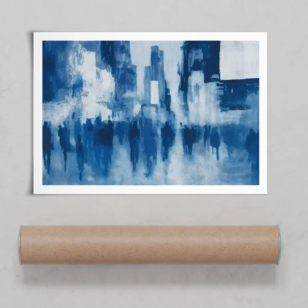 Times Square Crowd Blur Art Print Times Square Crowd Blur Art Print wall art product Chromatic Storm Studio