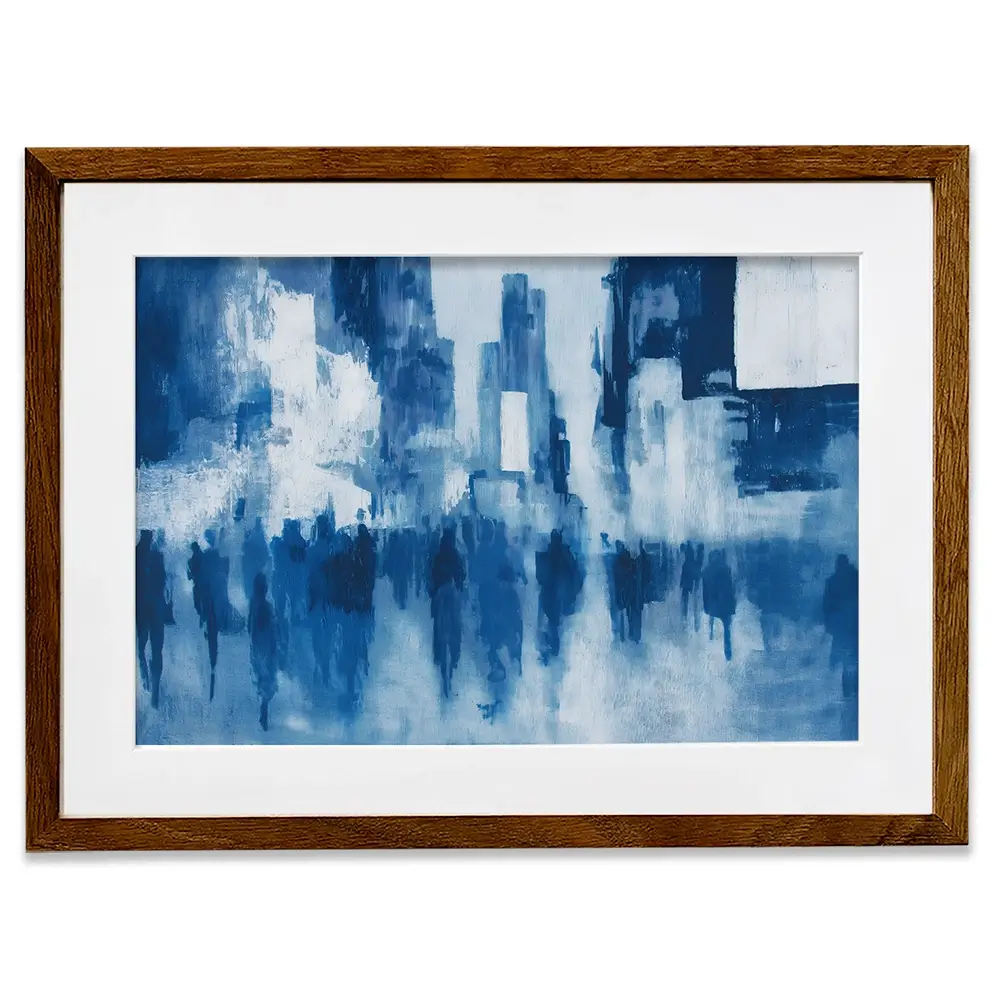 Times Square Crowd Blur Framed Art Print Times Square Crowd Blur Framed Art Print wall art product Chromatic Storm Studio