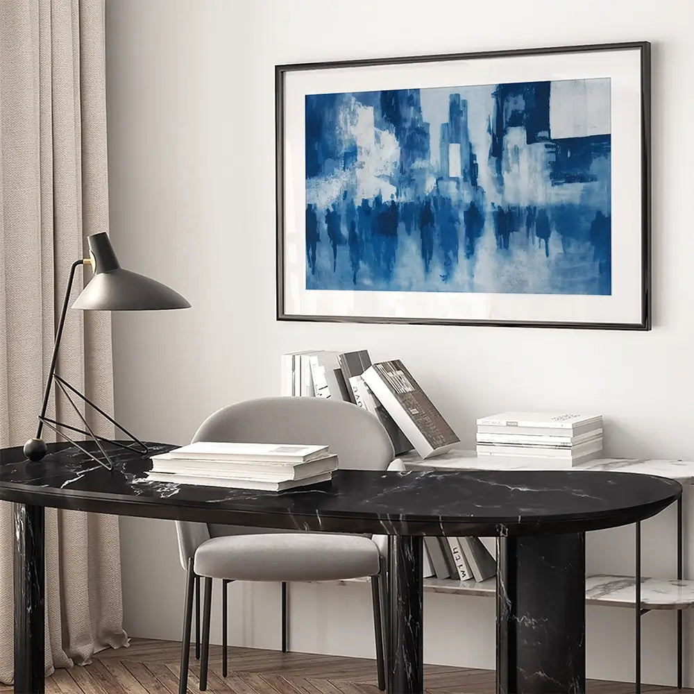 Times Square Crowd Blur Framed Art Print Times Square Crowd Blur Framed Art Print wall art product Chromatic Storm Studio
