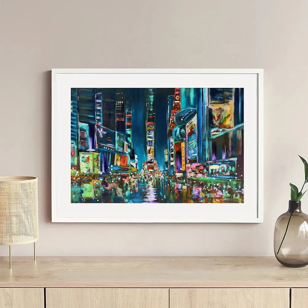 Times Square Delight Framed Art Print Times Square Delight Framed Art Print wall art product Studio Paint-Ing