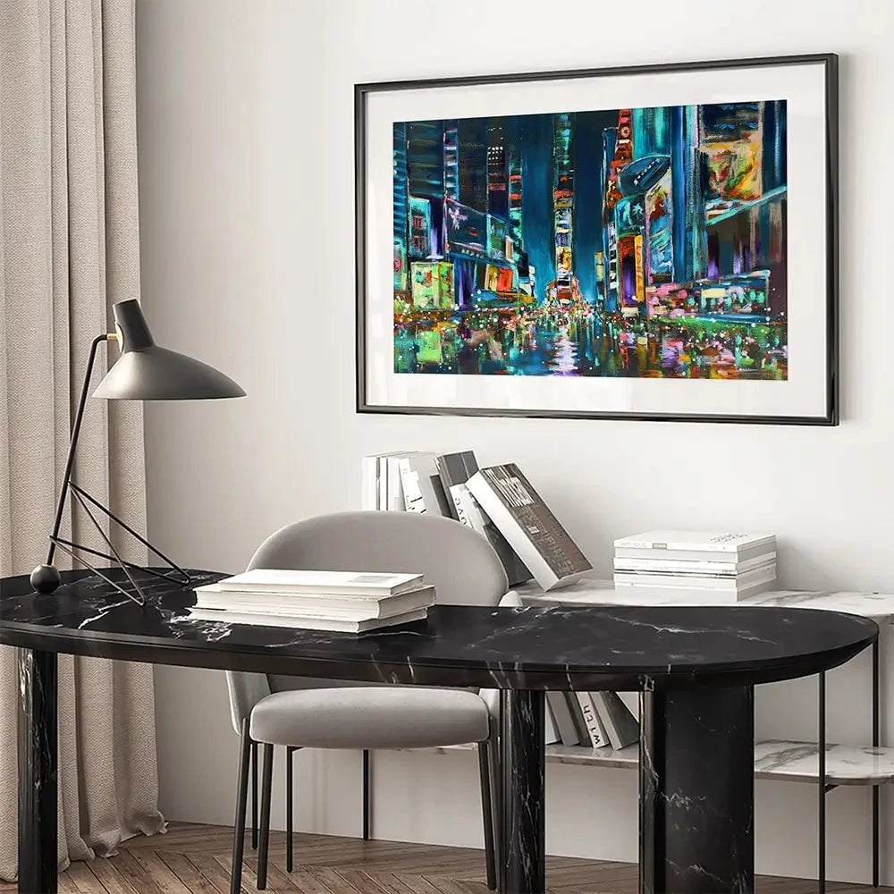 Times Square Delight Framed Art Print Times Square Delight Framed Art Print wall art product Studio Paint-Ing