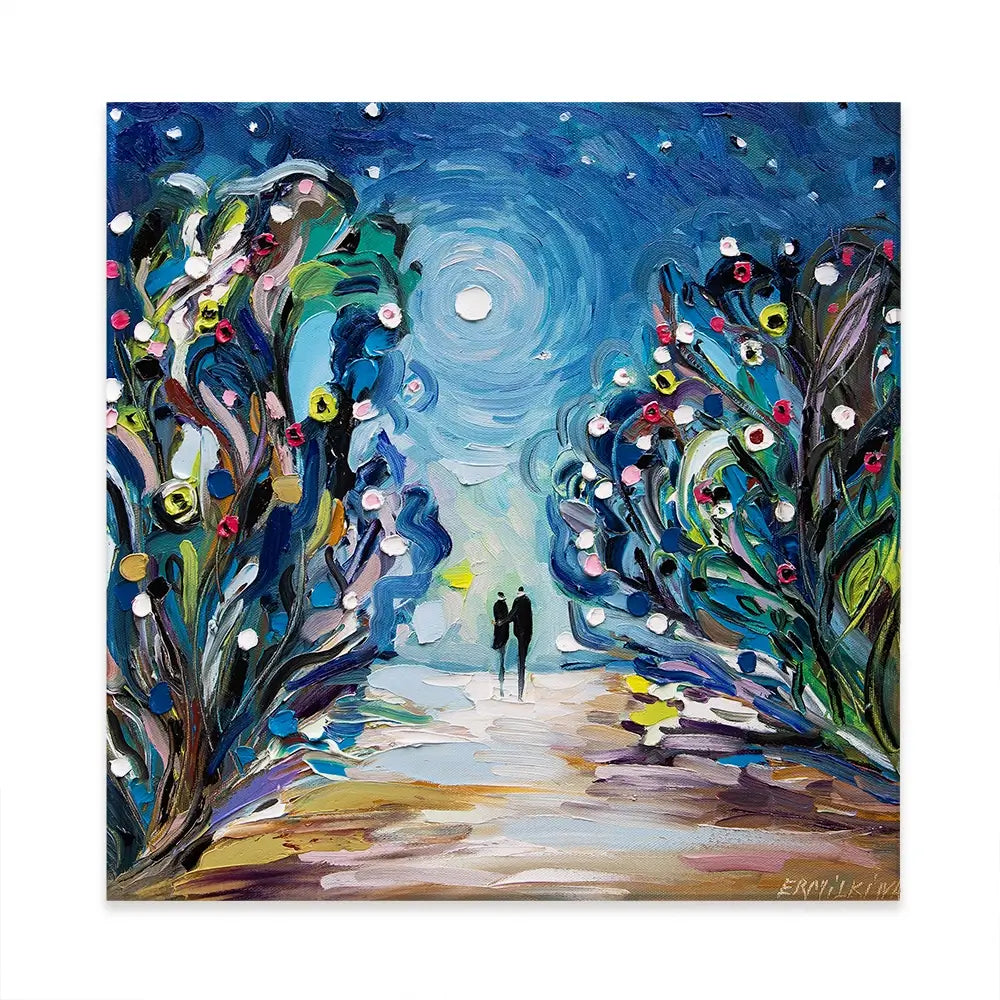 Together Under The Stars Canvas Print Together Under The Stars Canvas Print wall art product Ekaterina Ermilkina