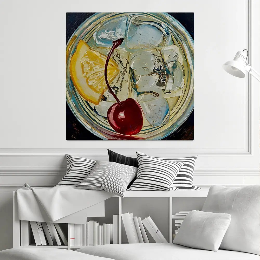 Tom Collins Cocktail Square Canvas Print Tom Collins Cocktail Square Canvas Print wall art product David Alexander Elder