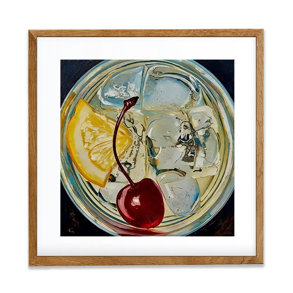 Tom Collins Cocktail Square Framed Art Print Tom Collins Cocktail Square Framed Art Print wall art product David Alexander Elder