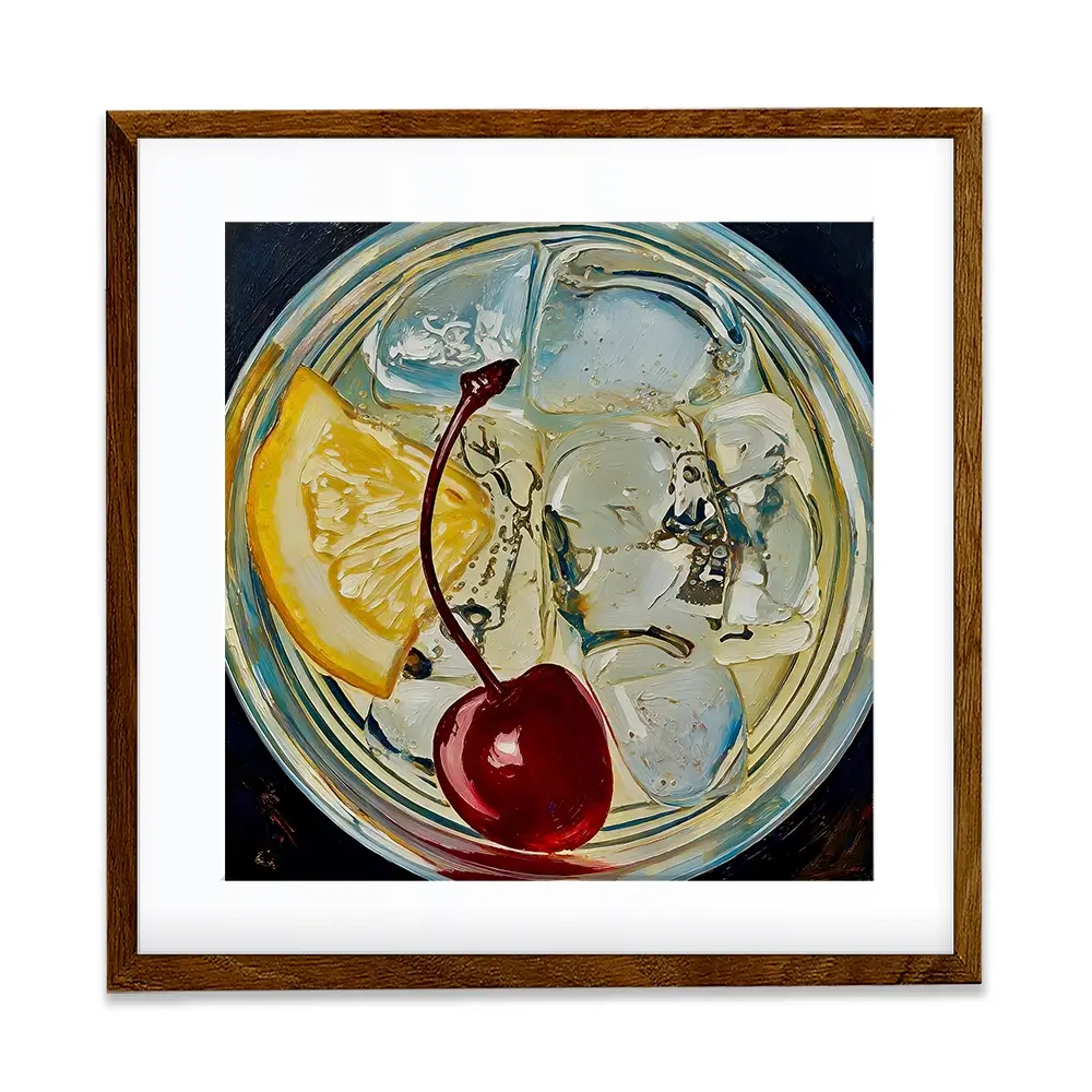 Tom Collins Cocktail Square Framed Art Print Tom Collins Cocktail Square Framed Art Print wall art product David Alexander Elder
