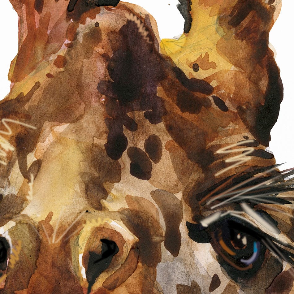Tongue Out Giraffe Head Art Print wall art product Sergey Novikov / Shutterstock
