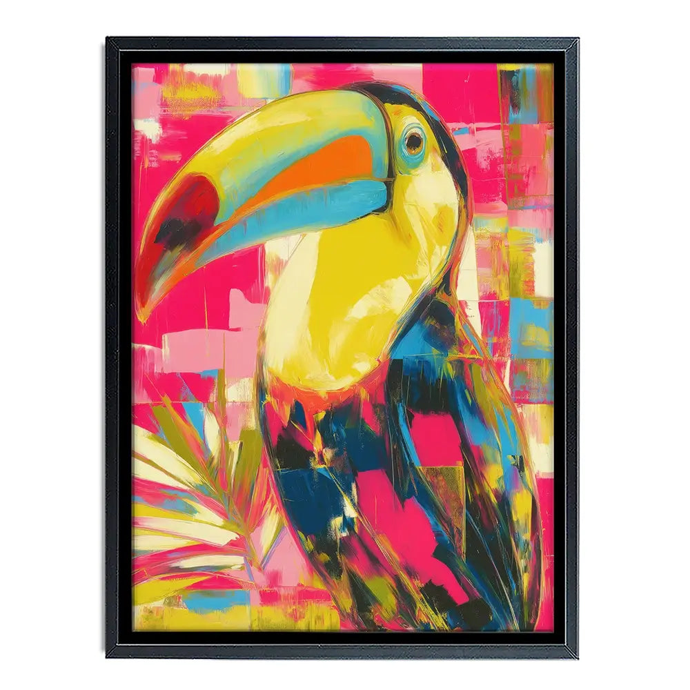 Toucan In Hot Pink Canvas Print Toucan In Hot Pink Canvas Print wall art product Chromatic Storm Studio