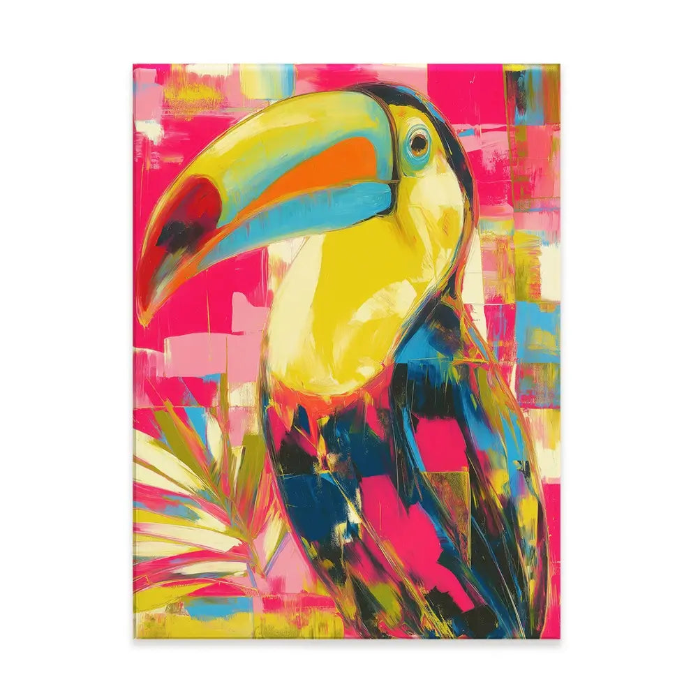 Toucan In Hot Pink Canvas Print Toucan In Hot Pink Canvas Print wall art product Chromatic Storm Studio