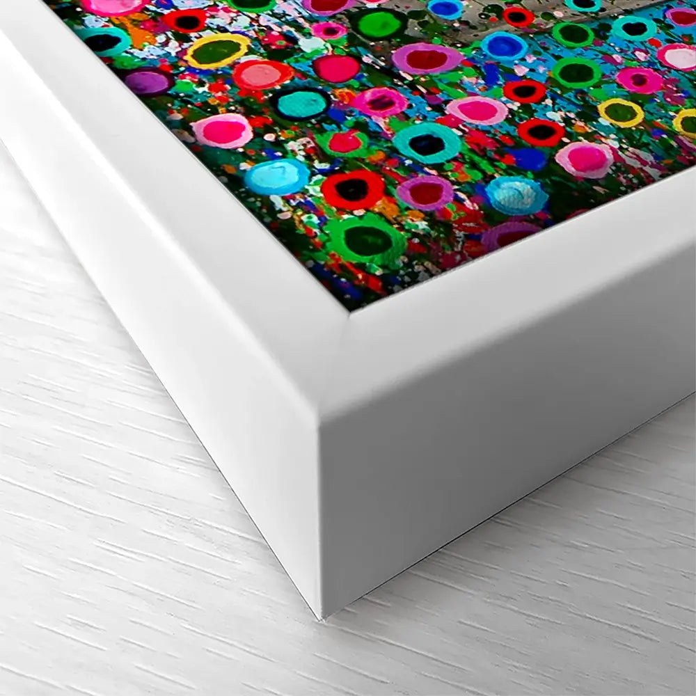 Tower Bridge Floral Square Canvas Print Tower Bridge Floral Square Canvas Print wall art product Jo Gough