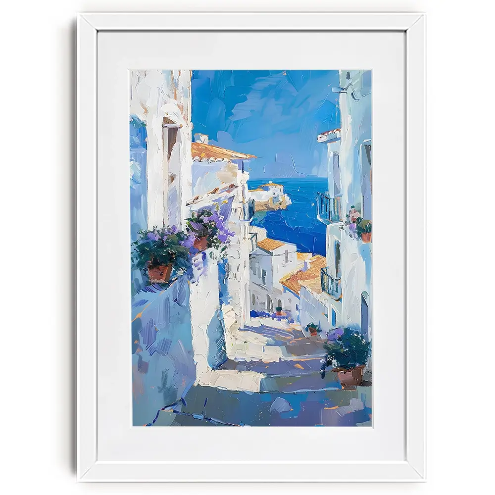 Town On The Coast Framed Art Print Town On The Coast Framed Art Print wall art product Elena Avanesova
