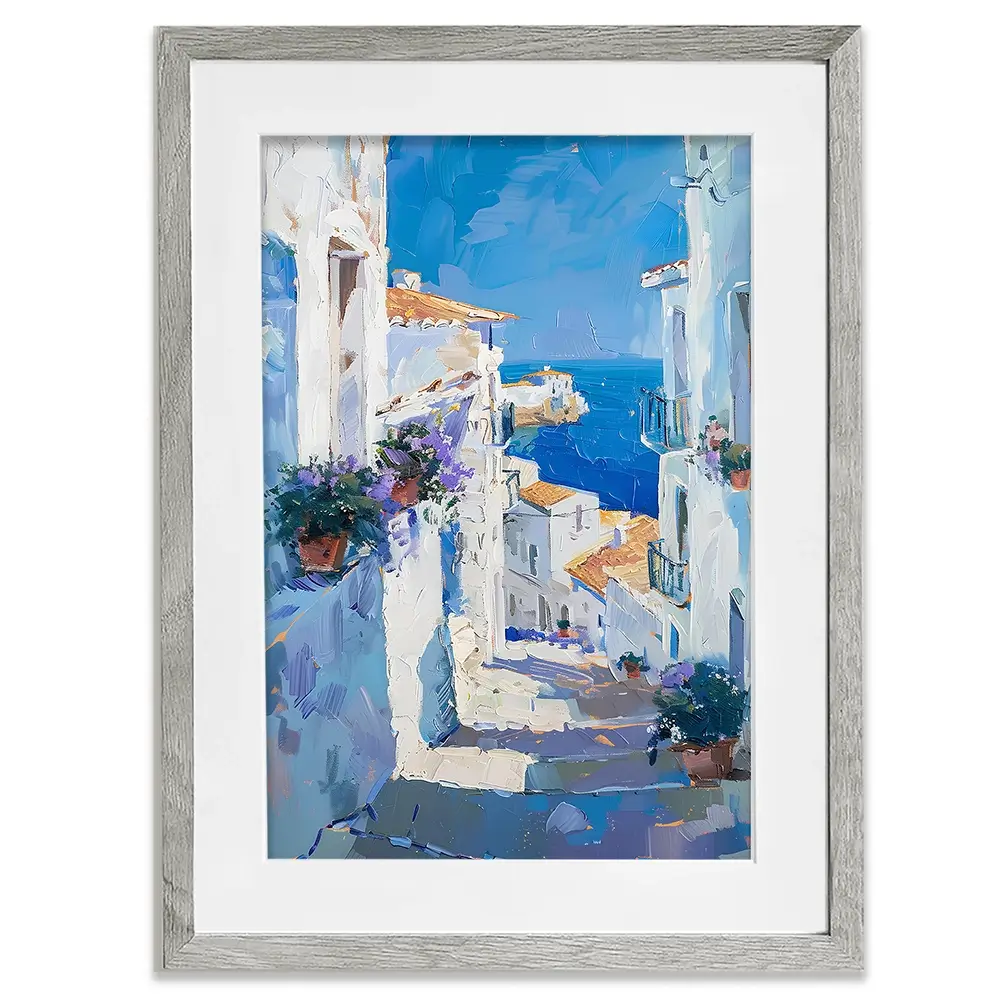 Town On The Coast Framed Art Print Town On The Coast Framed Art Print wall art product Elena Avanesova