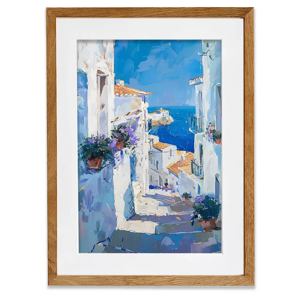 Town On The Coast Framed Art Print Town On The Coast Framed Art Print wall art product Elena Avanesova