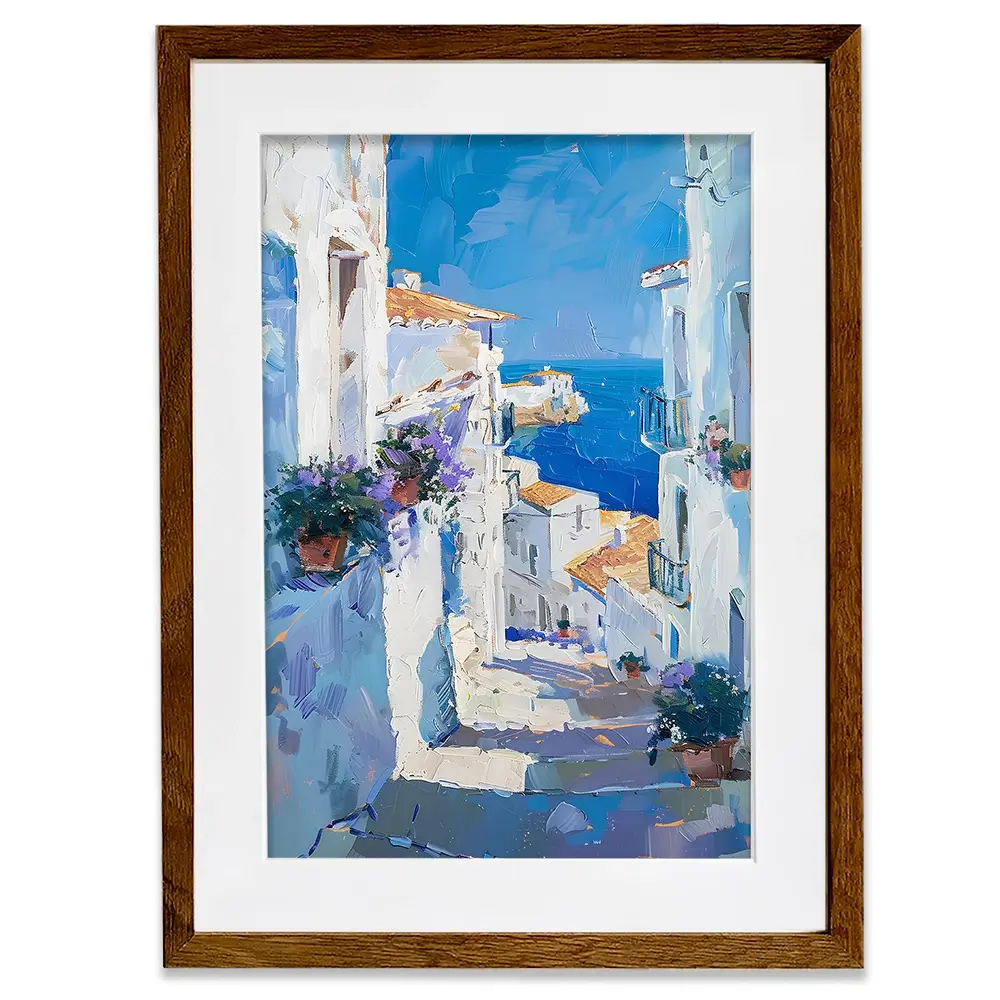 Town On The Coast Framed Art Print Town On The Coast Framed Art Print wall art product Elena Avanesova