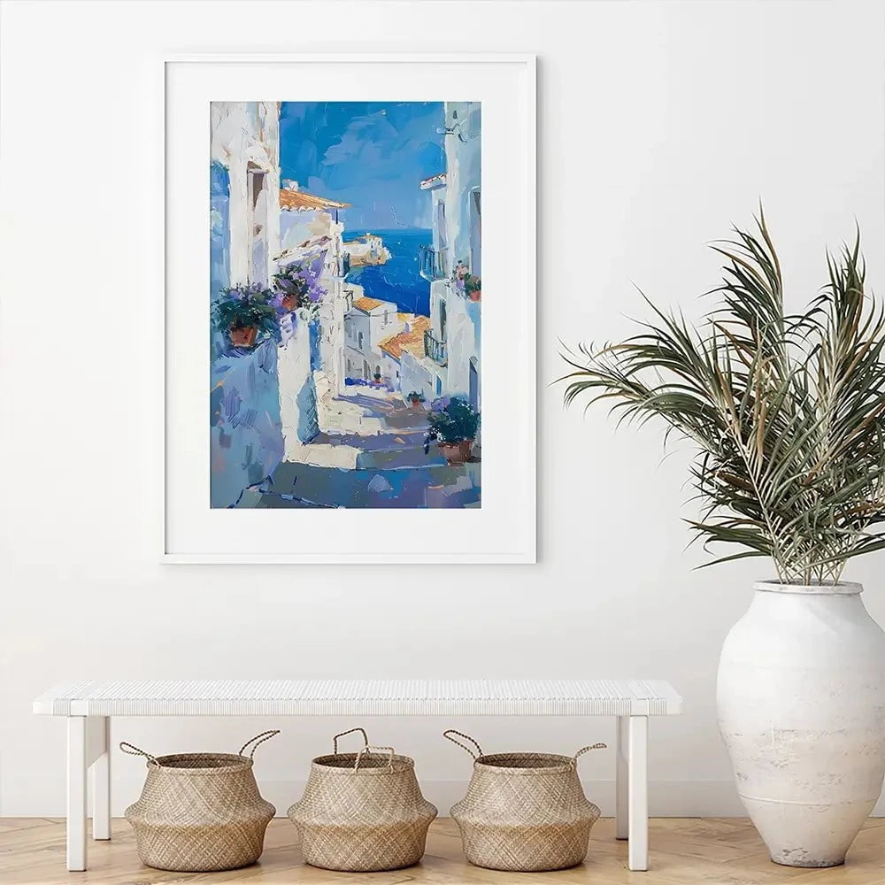 Town On The Coast Framed Art Print Town On The Coast Framed Art Print wall art product Elena Avanesova