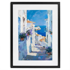 Town On The Coast Framed Art Print Town On The Coast Framed Art Print wall art product Elena Avanesova