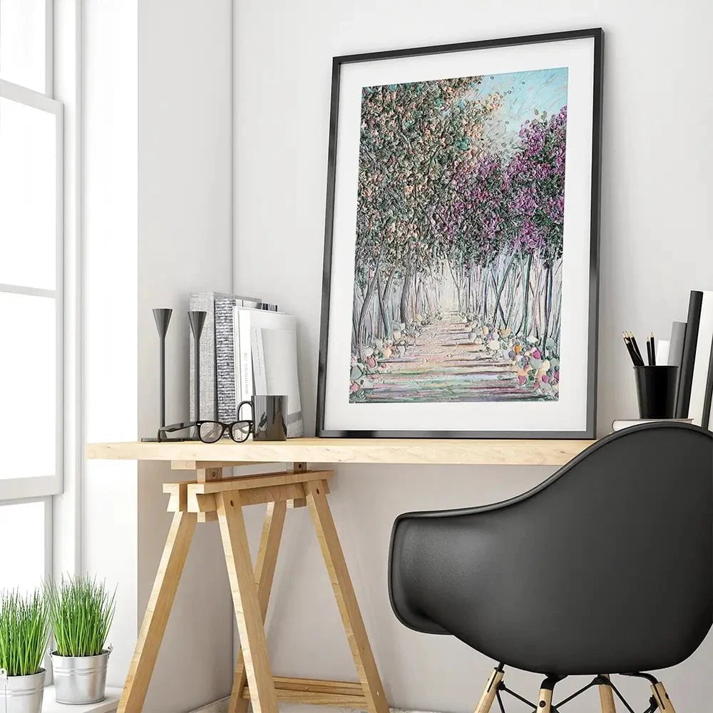 Tranquil Trail Framed Art Print Tranquil Trail Framed Art Print wall art product Nada Khatib