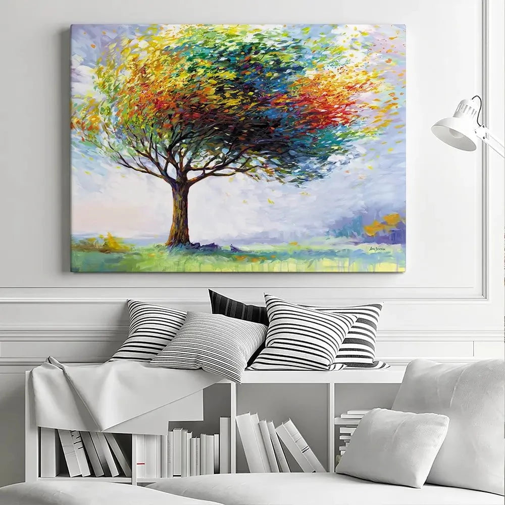 Tree In The Wind Canvas Print Tree In The Wind Canvas Print wall art product Leon Devenice