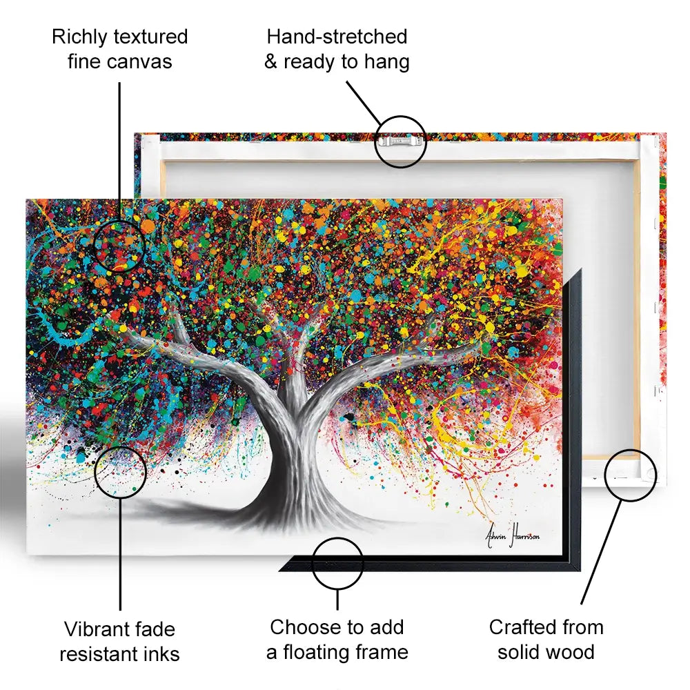 Tree Of Celebration Canvas Print Tree Of Celebration Canvas Print | Tree Canvas Artwork wall art product Ashvin Harrison