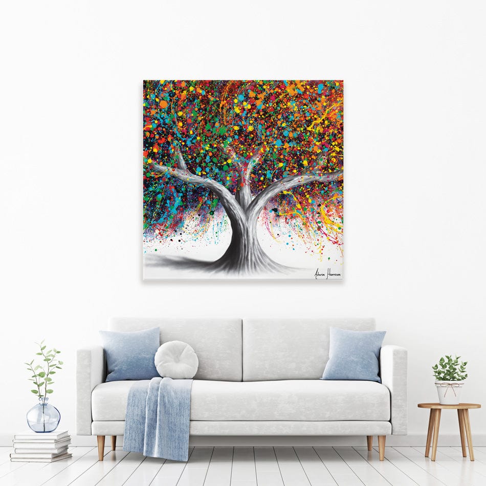 Tree Of Celebration Square Canvas Print wall art product Ashvin Harrison