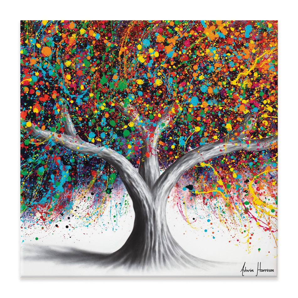 Tree Of Celebration Square Canvas Print wall art product Ashvin Harrison