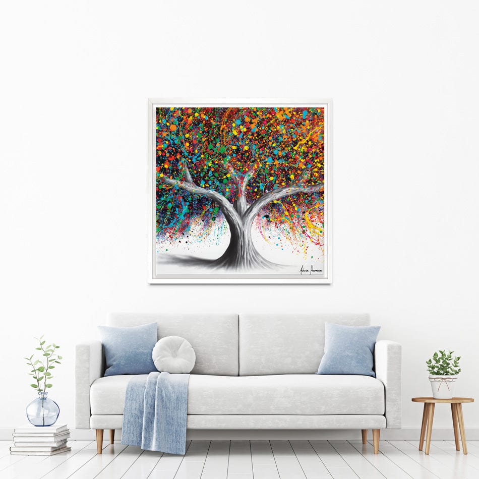Tree Of Celebration Square Canvas Print wall art product Ashvin Harrison