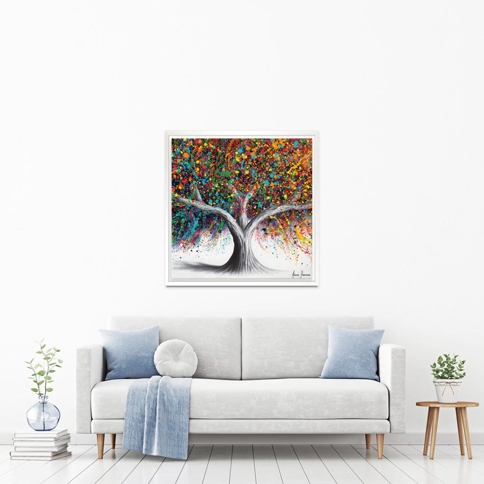 Tree Of Celebration Square Canvas Print wall art product Ashvin Harrison