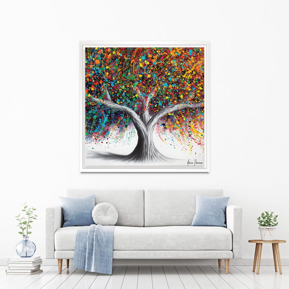 Tree Of Celebration Square Canvas Print wall art product Ashvin Harrison