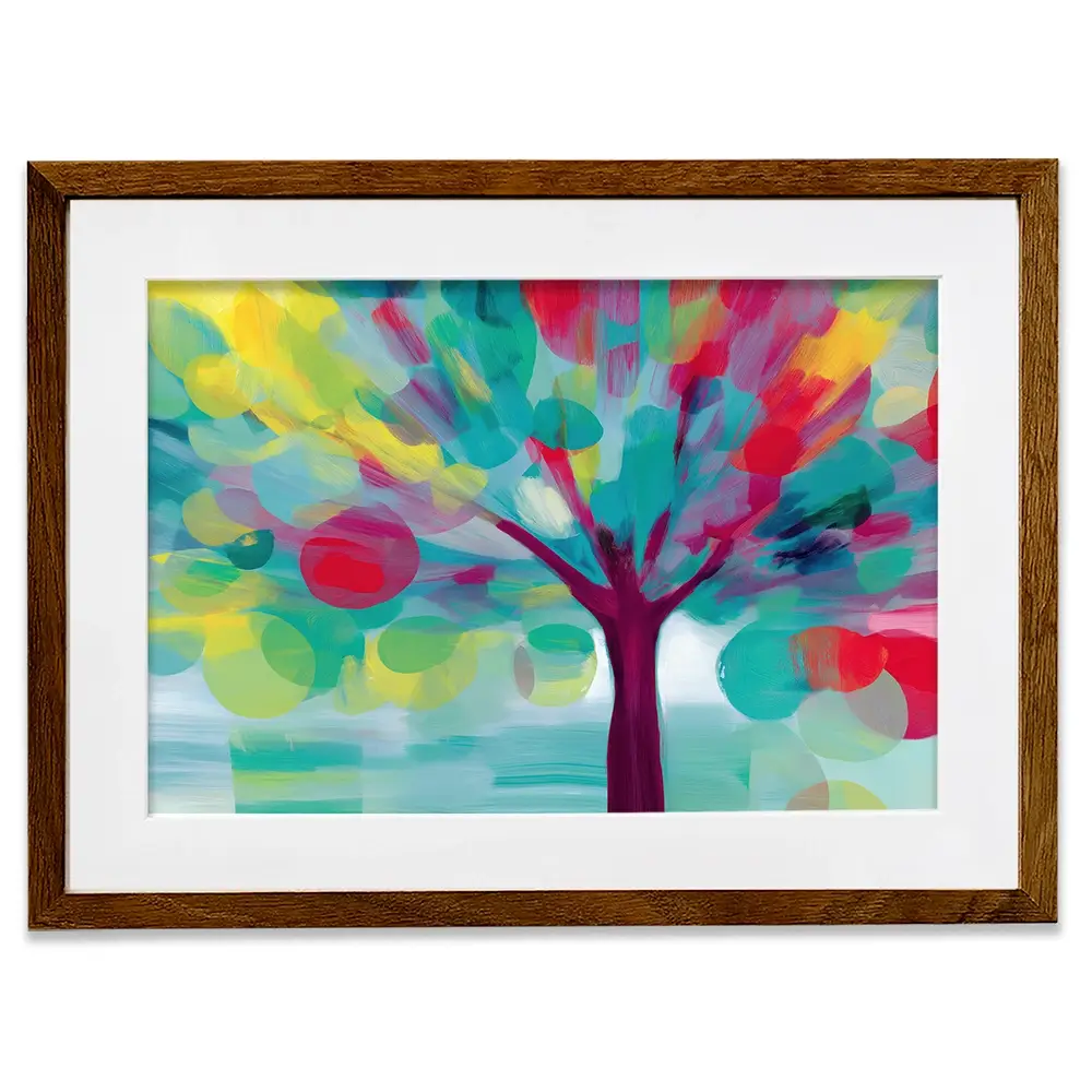 Tree Of Colours Framed Art Print Tree Of Colours Framed Art Print wall art product Chromatic Storm Studio