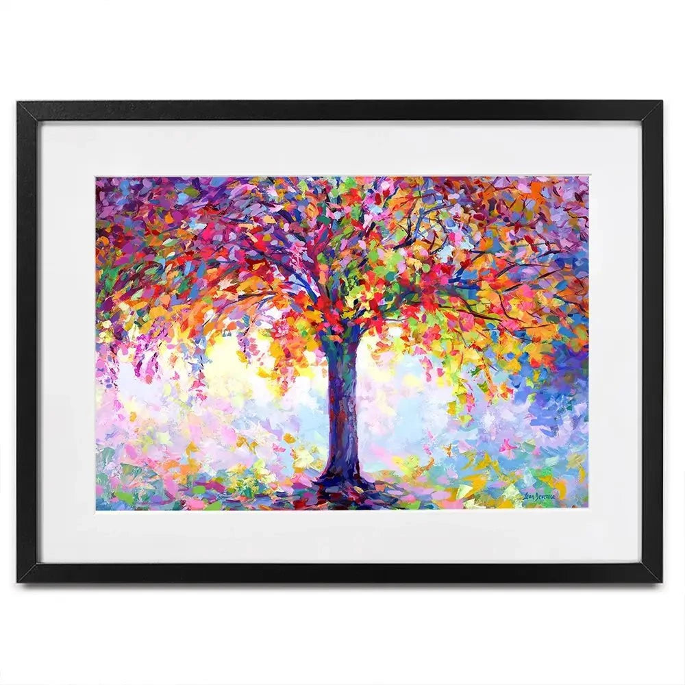 Tree Of Happiness Framed Art Print Tree Of Happiness Framed Art Print | Tree of Happiness Framed Artwork wall art product Leon Devenice