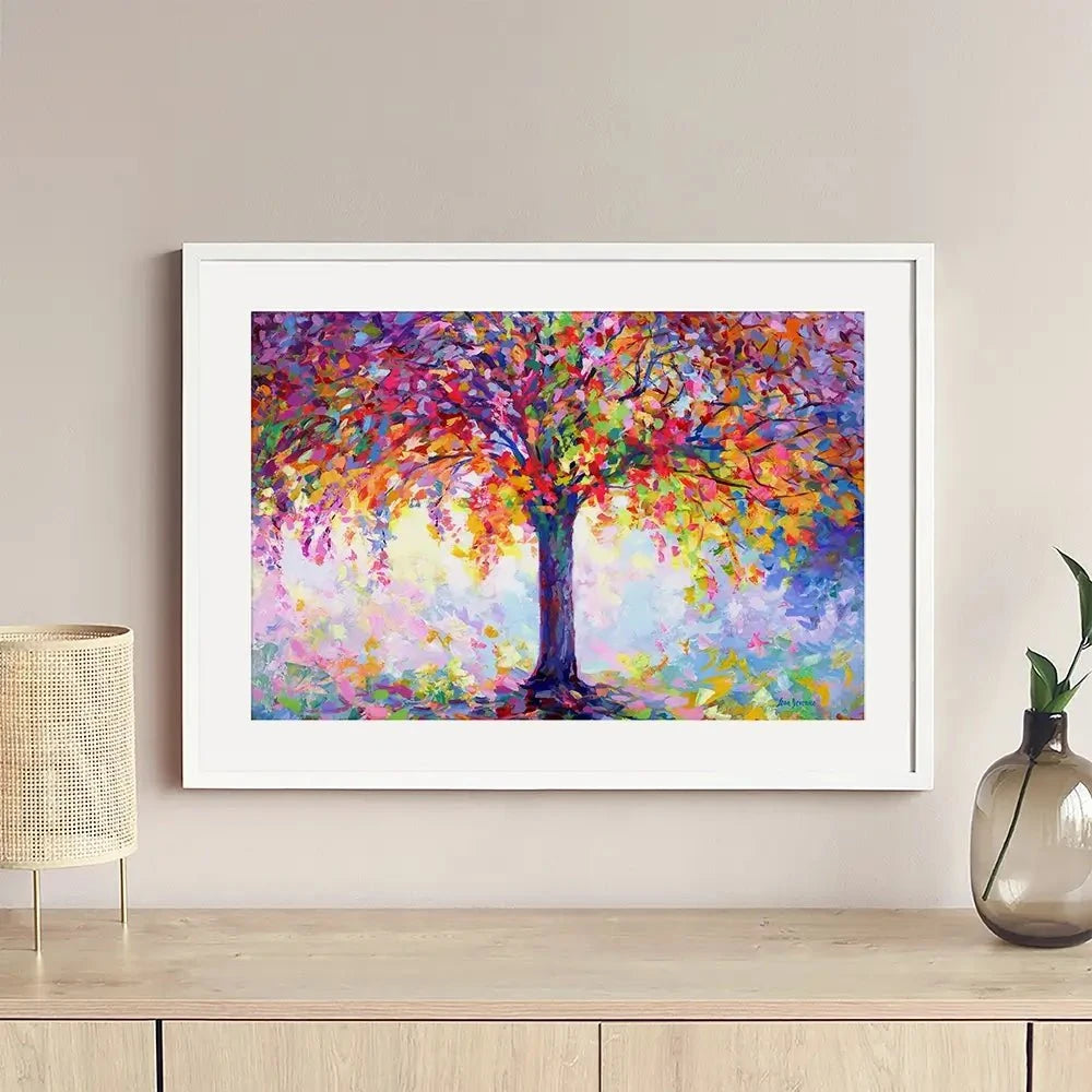 Tree Of Happiness Framed Art Print Tree Of Happiness Framed Art Print | Tree of Happiness Framed Artwork wall art product Leon Devenice