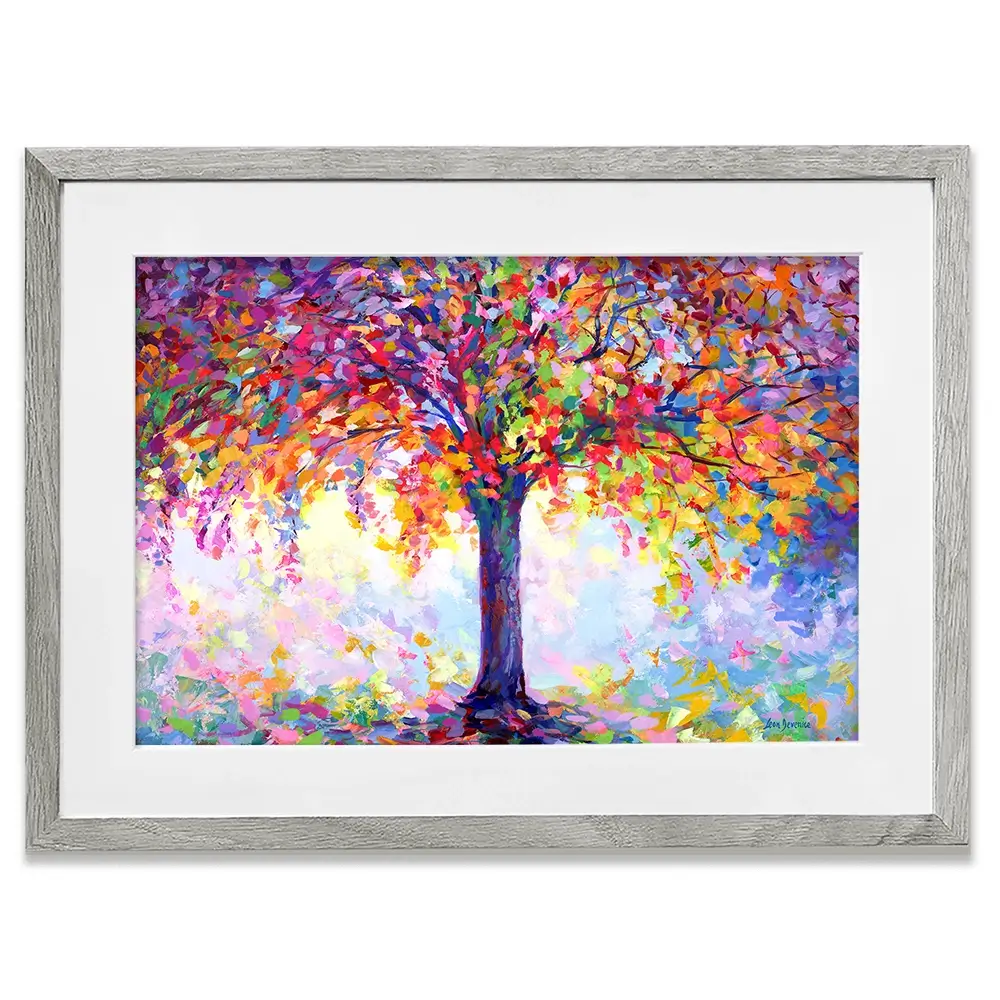 Tree Of Happiness Framed Art Print Tree Of Happiness Framed Art Print | Tree of Happiness Framed Artwork wall art product Leon Devenice