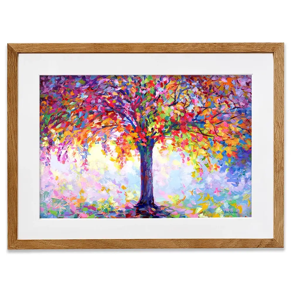 Tree Of Happiness Framed Art Print Tree Of Happiness Framed Art Print | Tree of Happiness Framed Artwork wall art product Leon Devenice