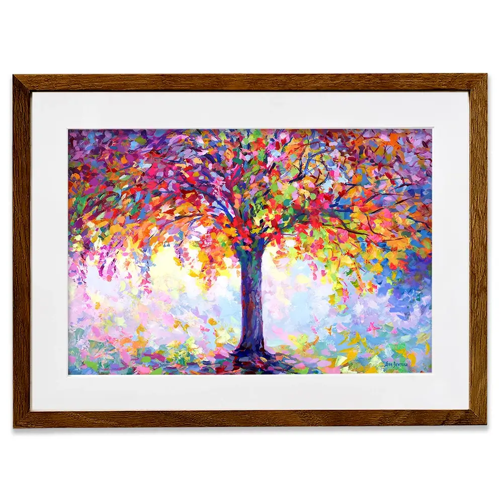 Tree Of Happiness Framed Art Print Tree Of Happiness Framed Art Print | Tree of Happiness Framed Artwork wall art product Leon Devenice