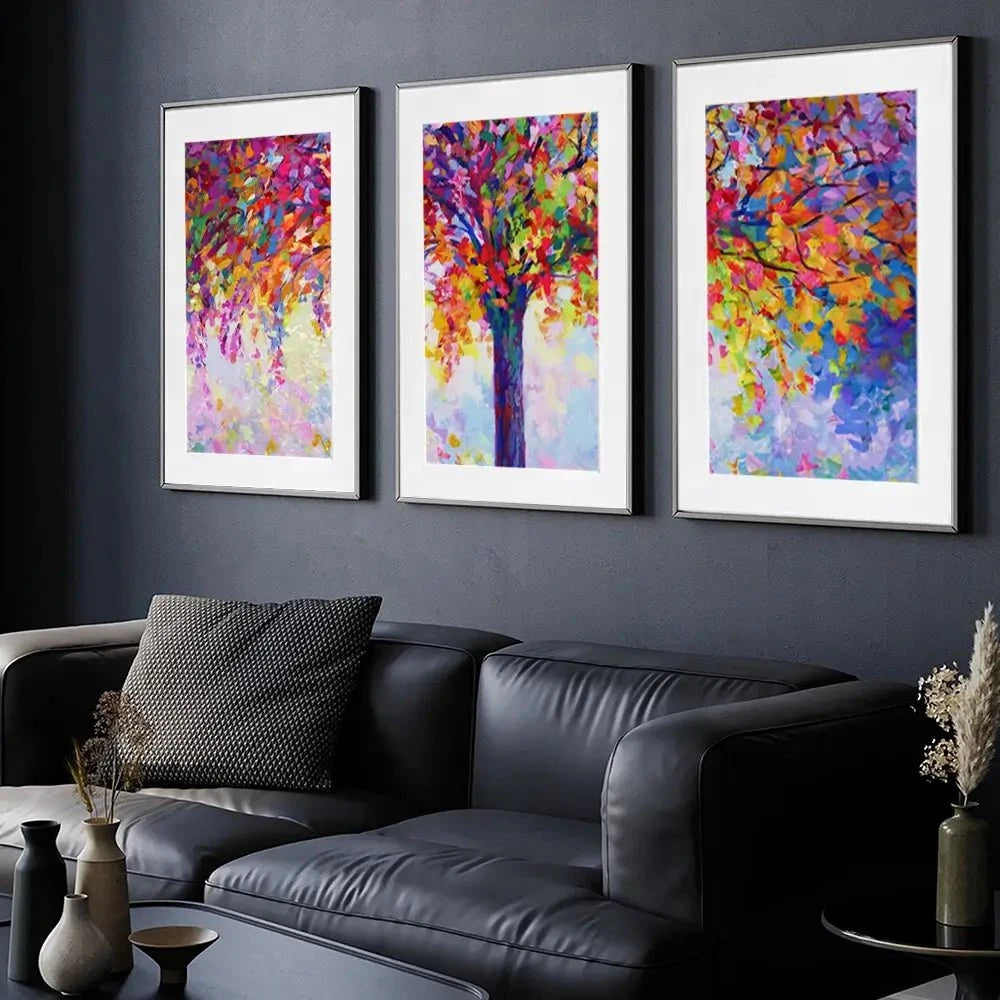 Tree Of Happiness Framed Art Print Trio Tree Of Happiness Framed Art Print Trio wall art product Leon Devenice