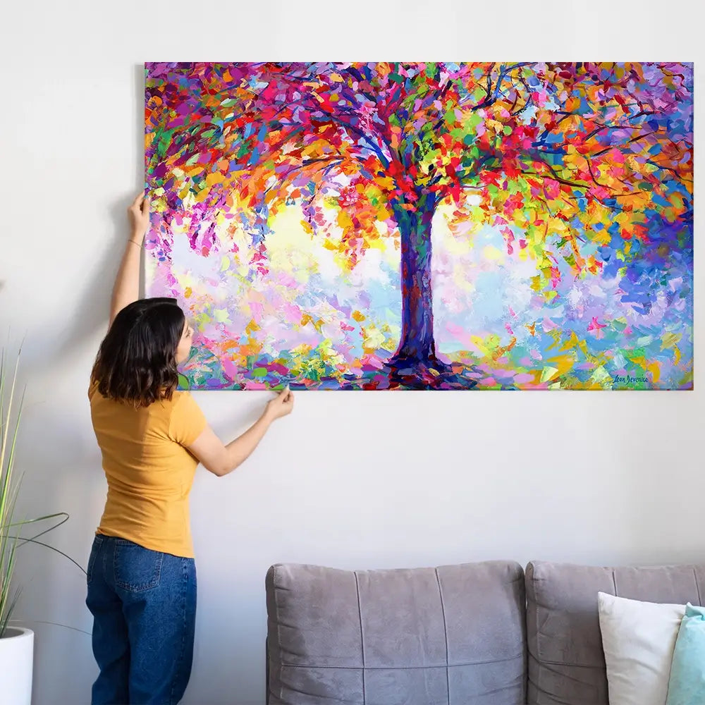 Tree Of Happiness Oversized Canvas Print Tree Of Happiness Oversized Canvas Print wall art product Leon Devenice