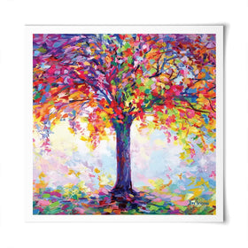 Tree Of Happiness Square Art Print Tree Of Happiness Square Art Print wall art product Leon Devenice