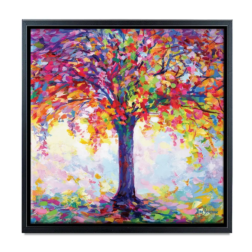 Tree Of Happiness Square Canvas Print Tree Of Happiness Square Canvas Print wall art product Leon Devenice