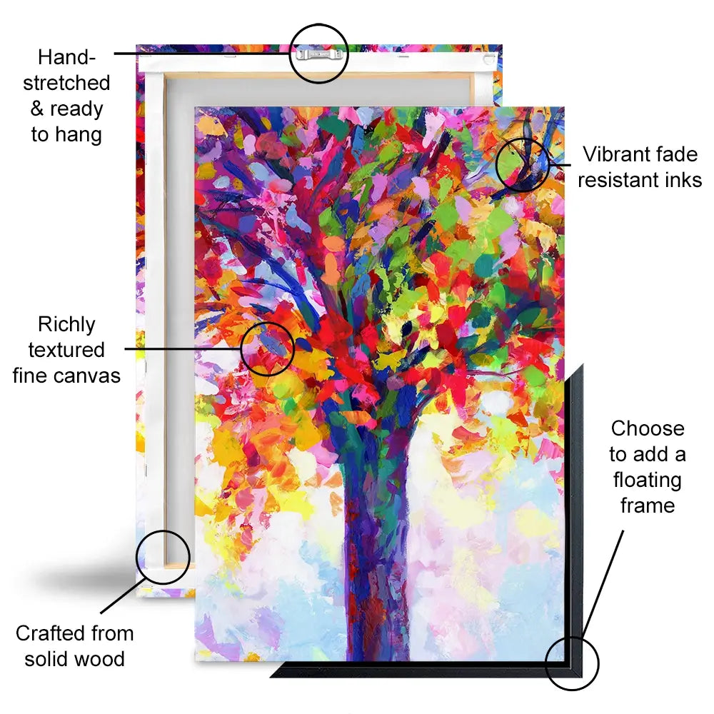 Tree Of Happiness Trio Canvas Print Tree Of Happiness Trio Canvas Print wall art product Leon Devenice