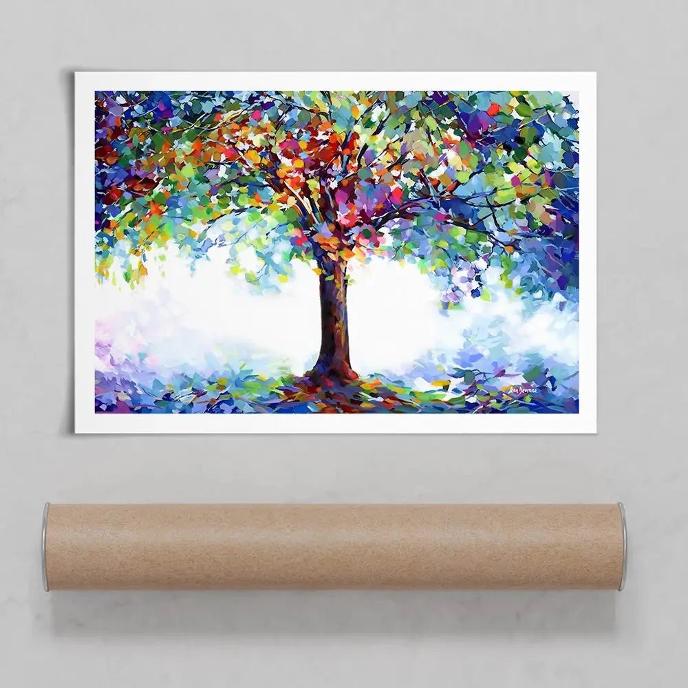 Tree Of Joy And Serenity Art Print Tree Of Joy And Serenity Art Print wall art product Leon Devenice