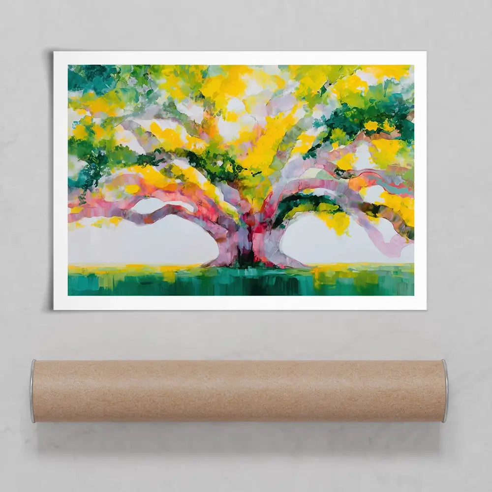 Tree Of Life In Gold Art Print Tree Of Life In Gold Art Print wall art product Chromatic Storm Studio
