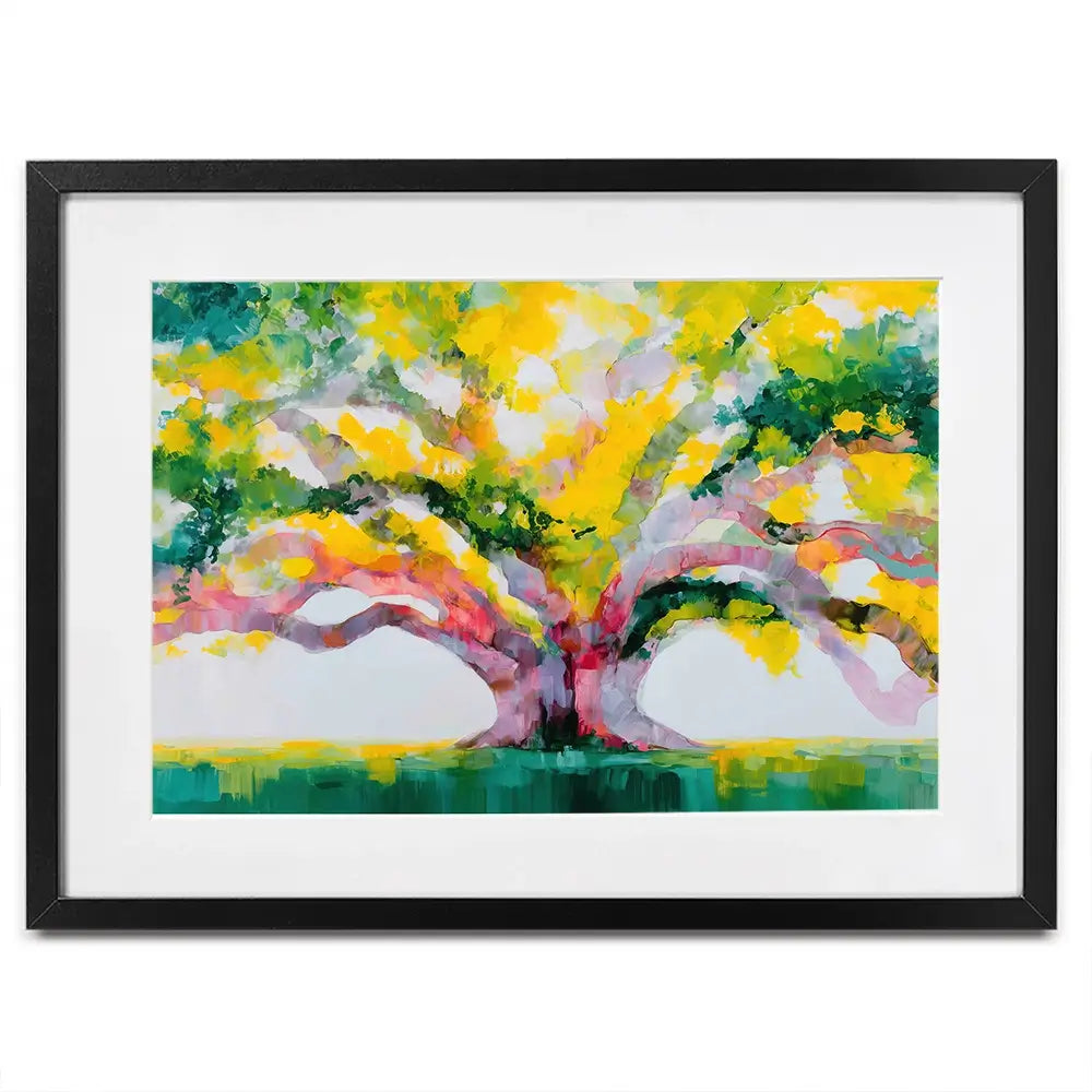 Tree Of Life In Gold Framed Art Print Tree Of Life In Gold Framed Art Print wall art product Chromatic Storm Studio