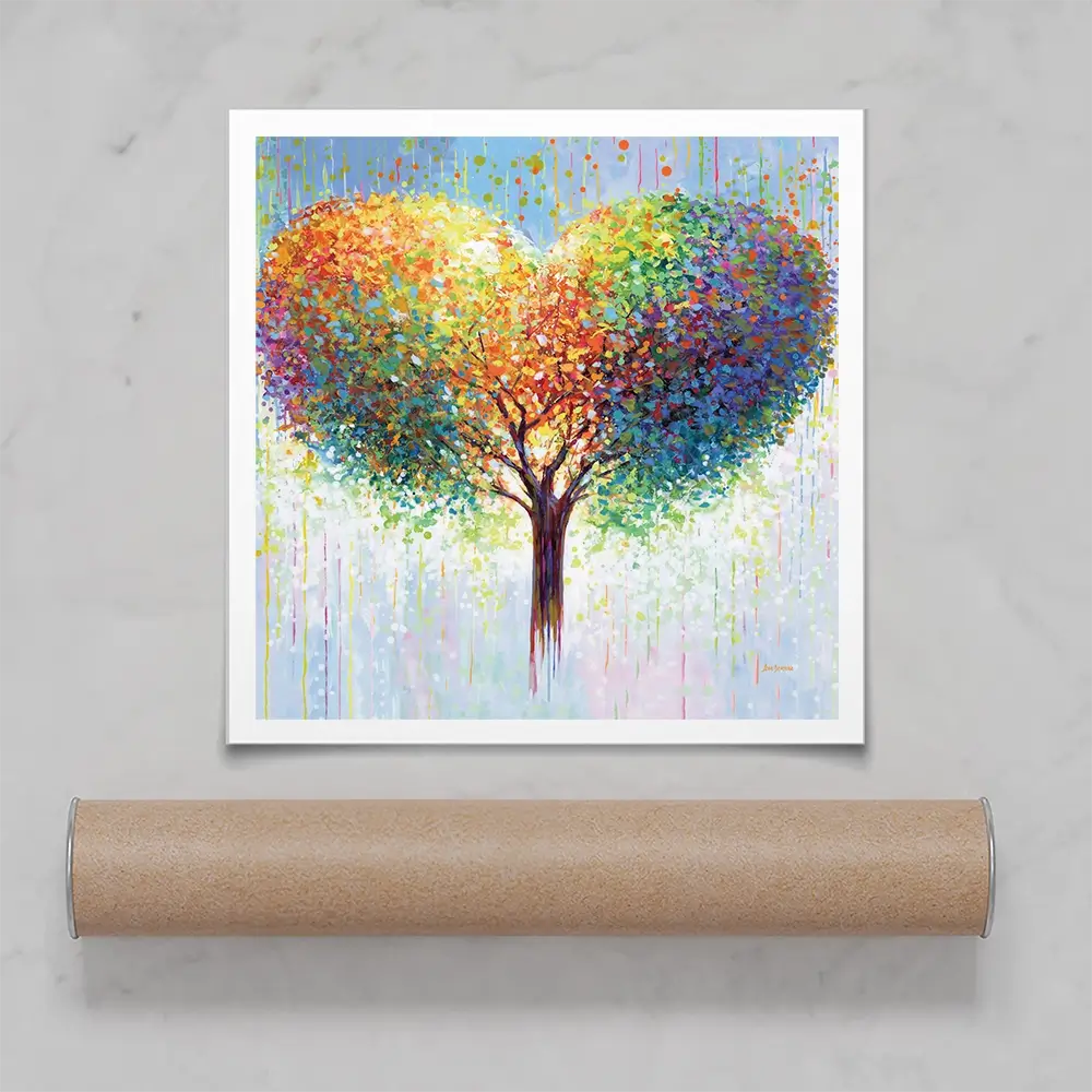 Tree Of Love Square Art Print Tree Of Love Square Art Print wall art product Leon Devenice